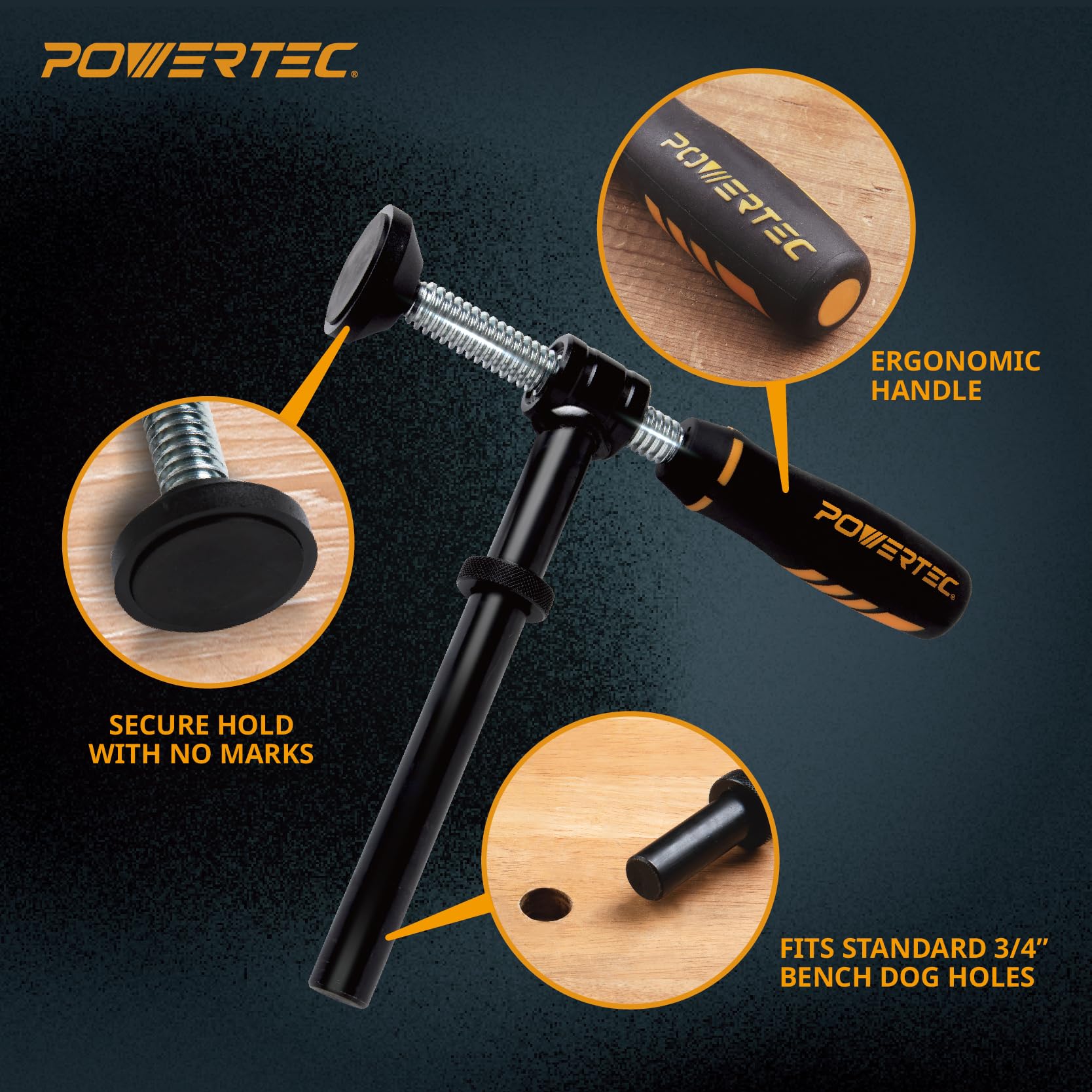 POWERTEC 90° Screw Clamp 2-Pack for 3/4
