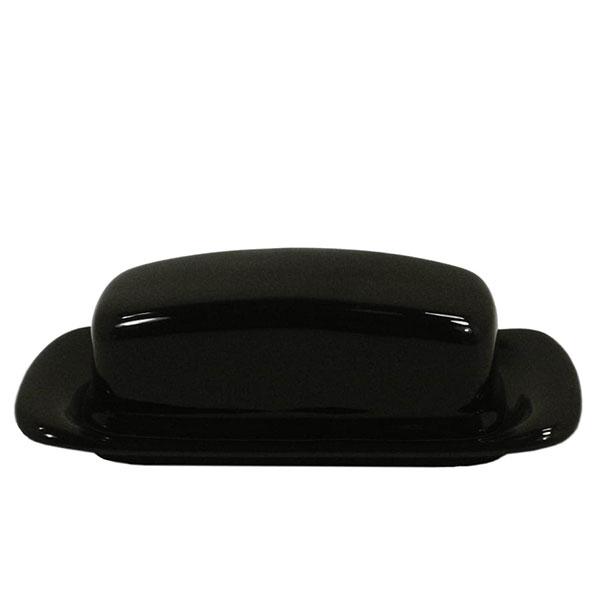 Premium Black Glossy Butter Dish with Lid - Elegant Kitchen Tableware for Dining, Baking & Entertaining - Perfect for Restaurants, Cafes & Home Use