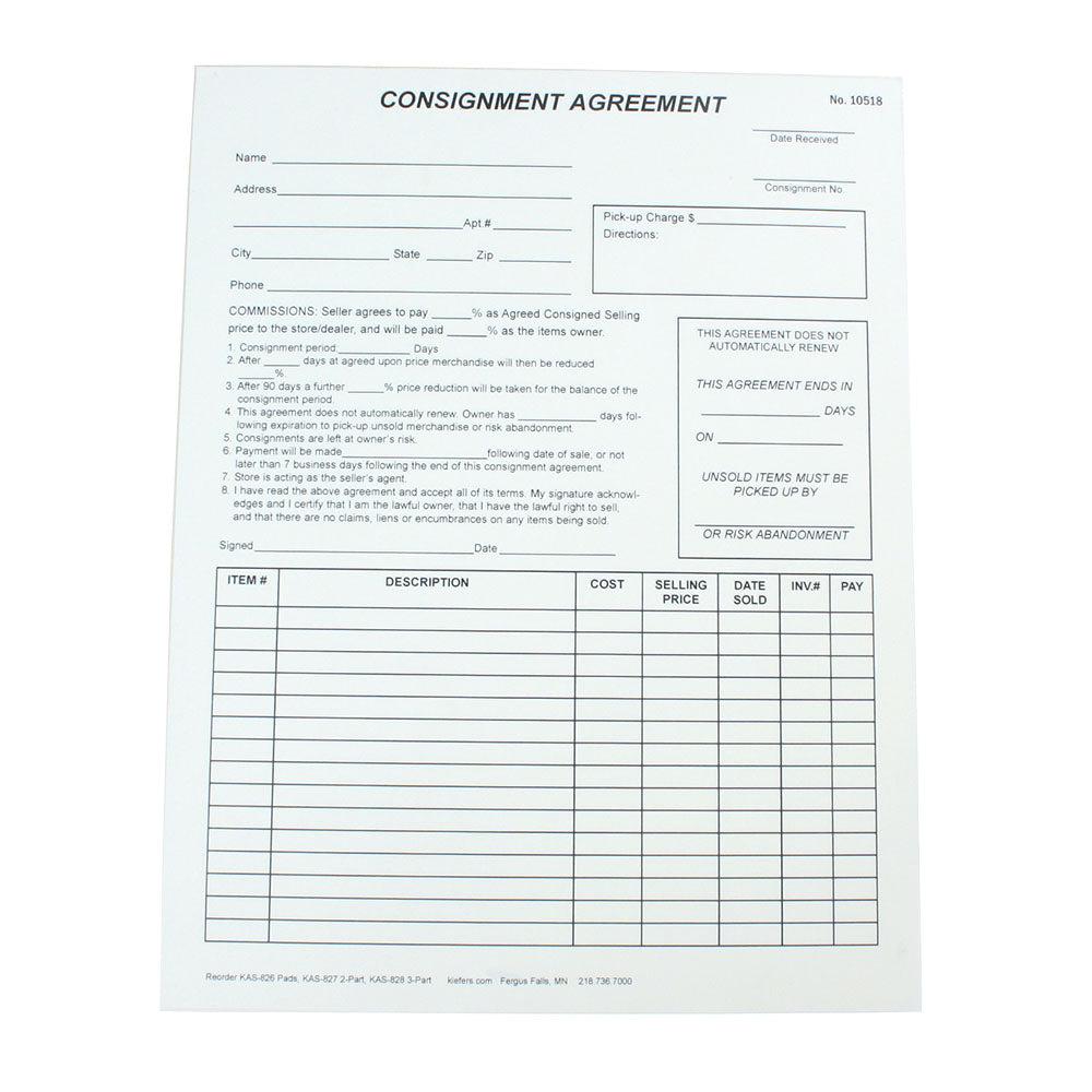 Consignment Agreement Template - 1 or 2 Party Contract for Business & Legal Use | Wholesale, Retail & Ecommerce Transactions