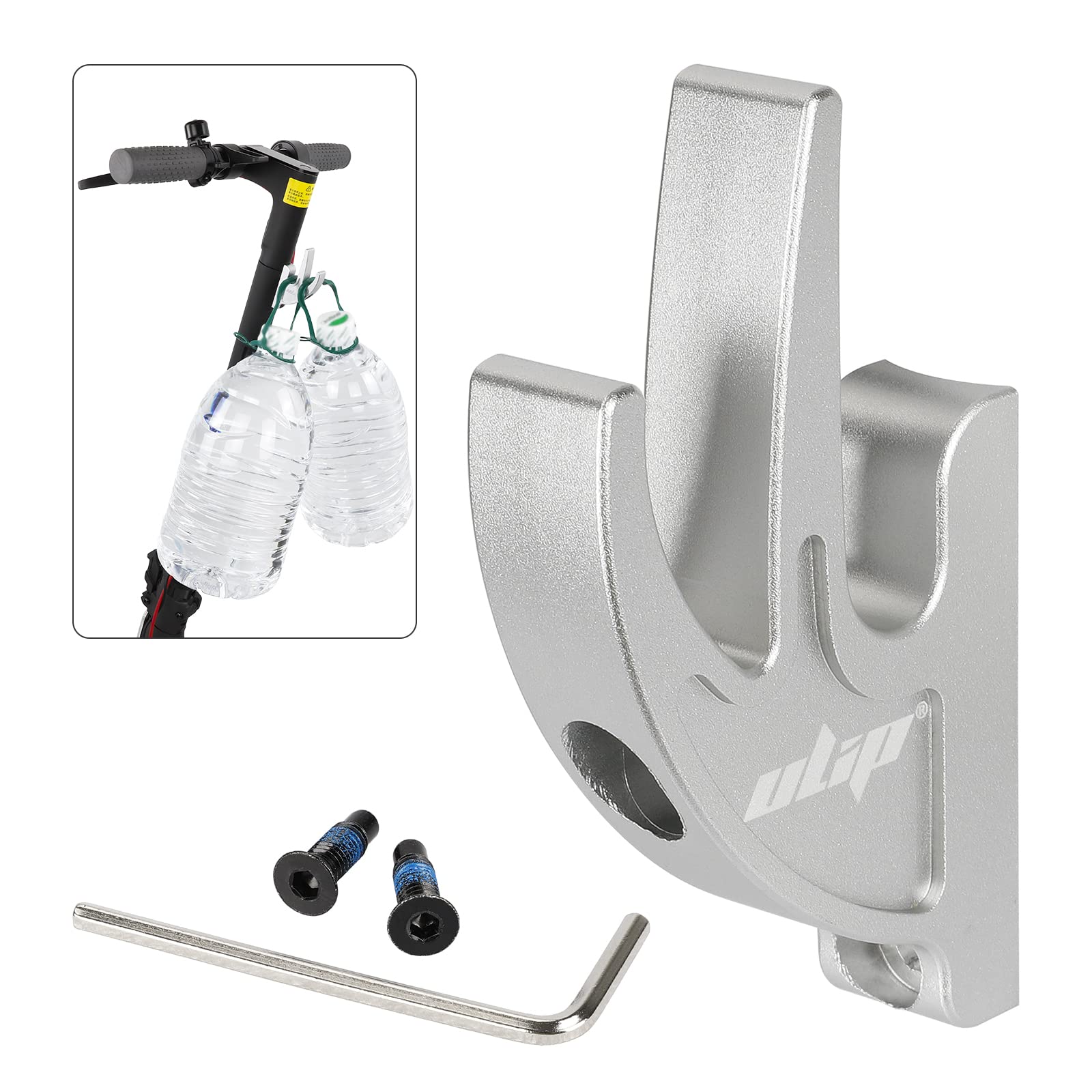 Ulip Scooter Double Front Hook - Aluminum Carrying Hook & Handy Hanger with M5 Screws for Xiaomi M365 Pro/MI3/1S Scooters - Perfect for Commuting, Shopping & Urban Transport