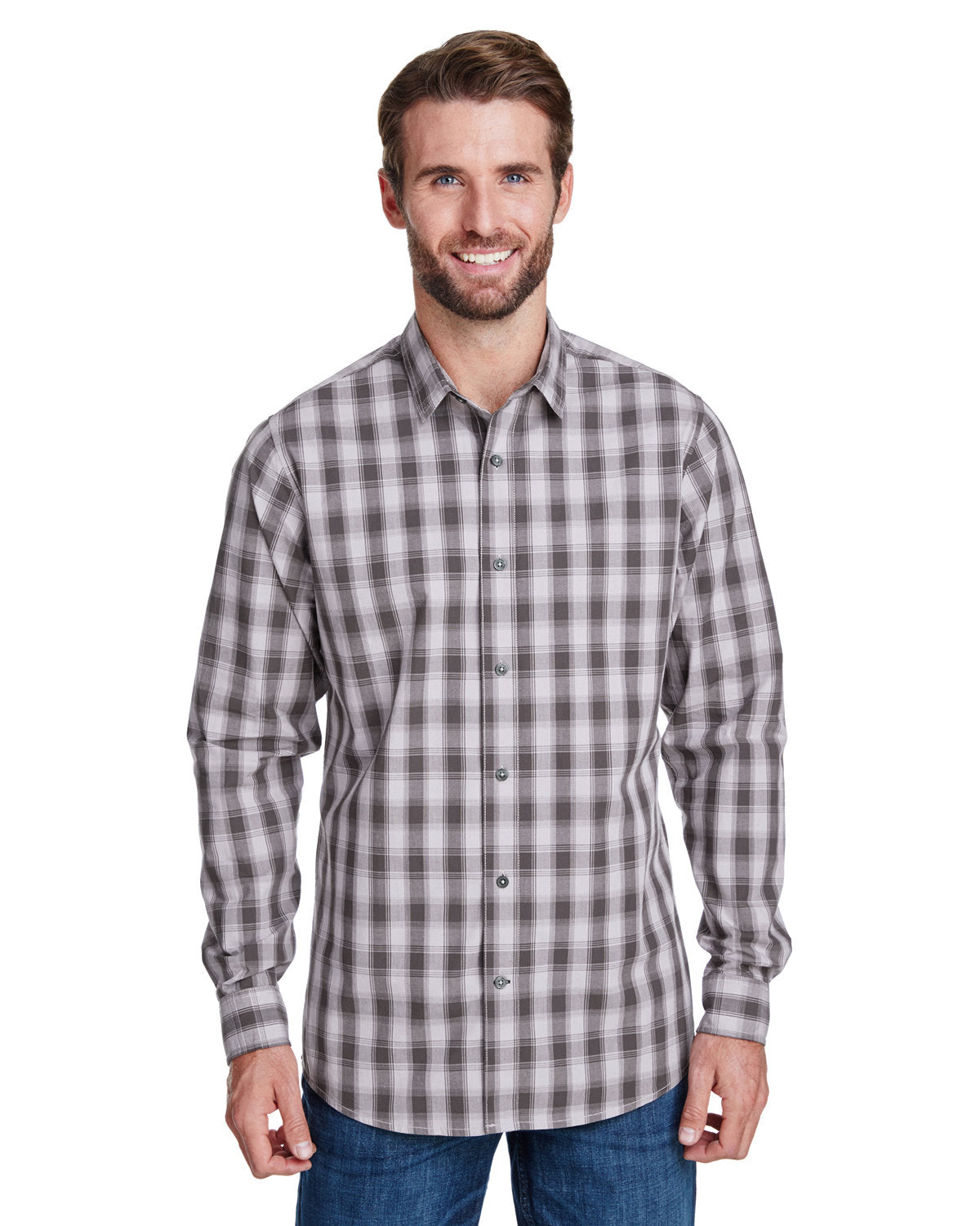 Reprime RP250 Men's Mulligan Check Long Sleeve Cotton Shirt - Artisan Collection | Classic Plaid Button Down for Casual Wear & Office Style