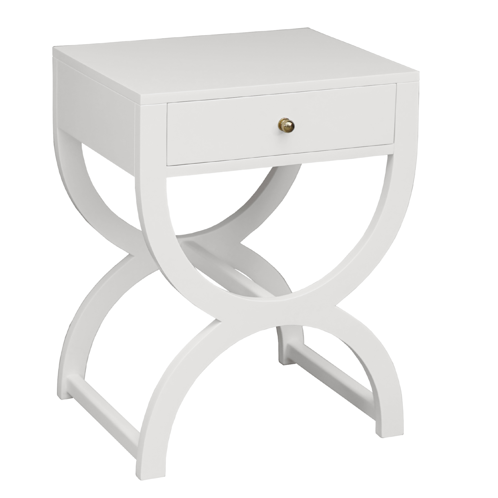 Alexis One Drawer Side Table - Compact Nightstand with Storage for Bedroom, Living Room & Office - Modern End Table with Easy-Glide Drawer for Home Decor