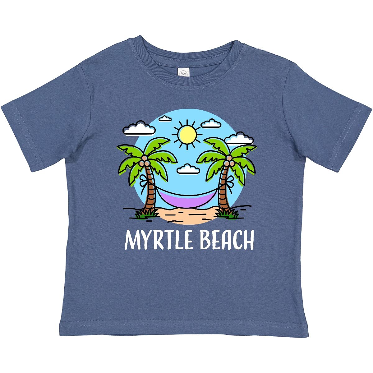 Inktastic Summer Vacation in Myrtle Beach Baby T-Shirt - Cute Cotton Short Sleeve Tee for Boys & Girls - Perfect Beach Outfit, Family Vacation Souvenir & Casual Wear