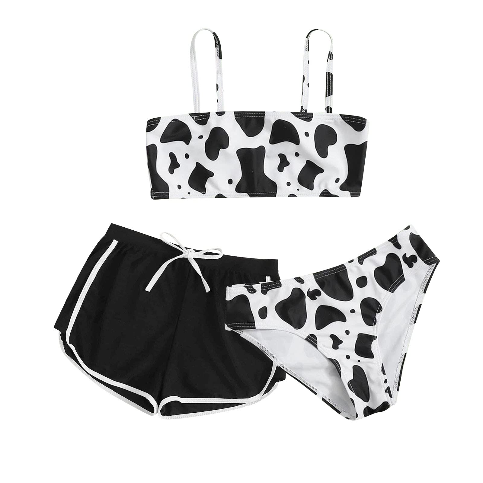 Girls' Floral Print Bikini Set - Cute Crisscross Back Swimwear for Summer Beach & Pool