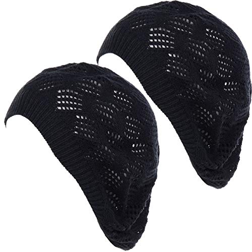 Mesh Diamond Knit-2 Pack-black & Black