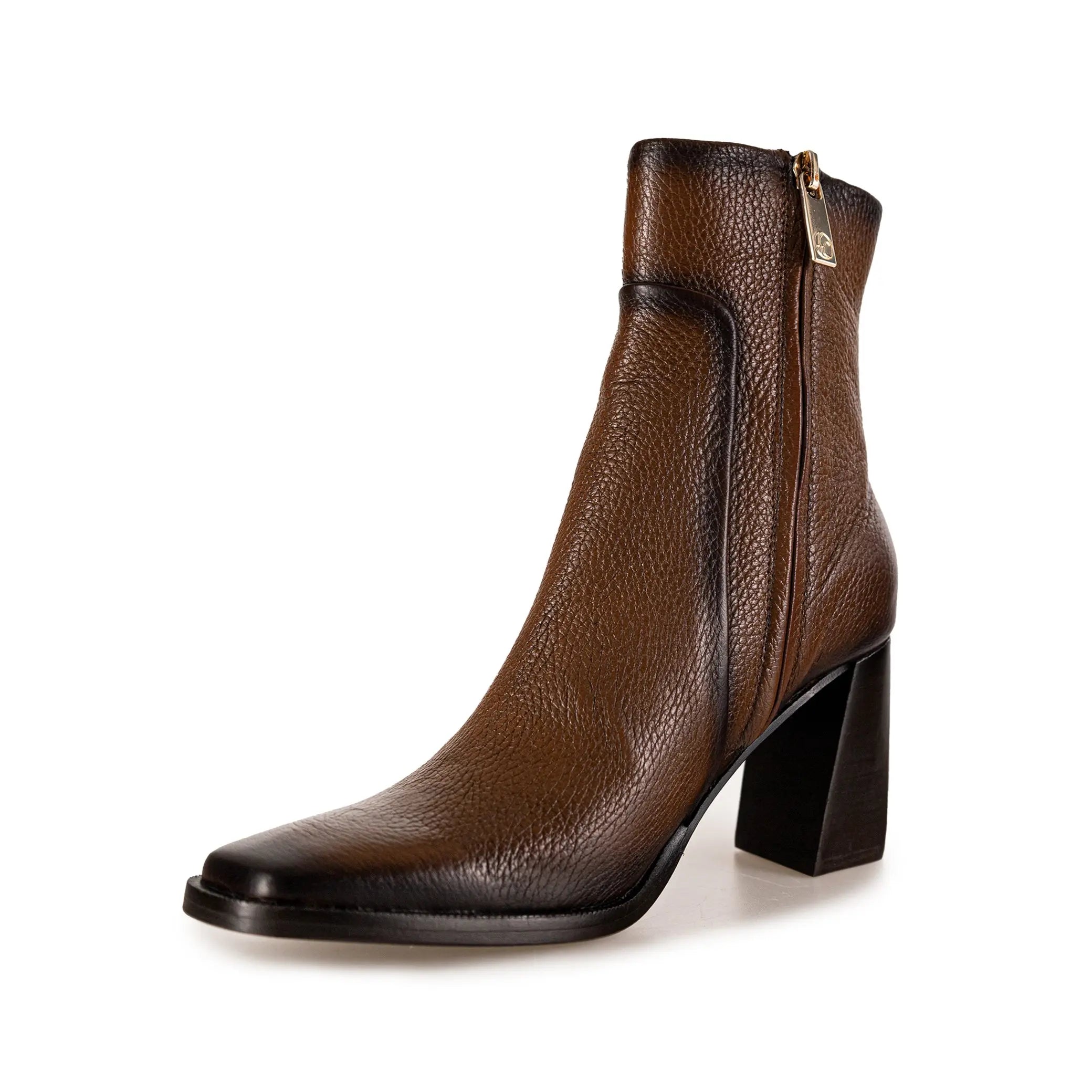 Franco Cuadra Women's Honey Western Cowgirl Ankle Boots - Genuine Deer Leather - Perfect for Country Dancing, Rodeo & Casual Wear