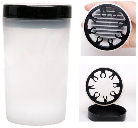 Beauticom Nail Art Brush Holder & Cleaner Cup - Acrylic UV Gel Brush Remover & Immersion Cleaner for Professional Nail Artists - Perfect for Salon, Home Manicure & Nail Art Studio Use