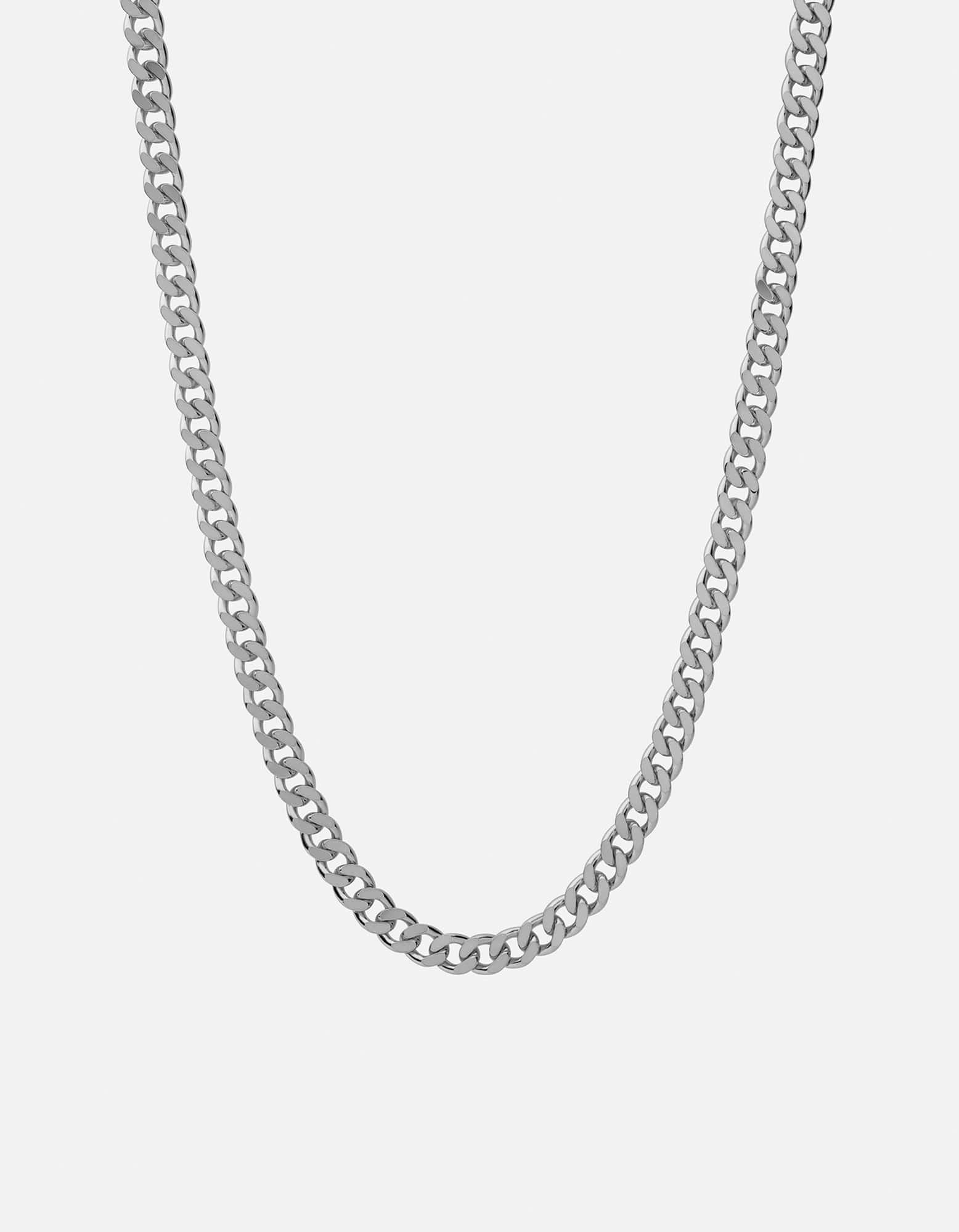 6.5mm Cuban Chain Necklace for Men & Women - 925 Sterling Silver Unisex Jewelry - Perfect for Gifts, Parties & Everyday Wear