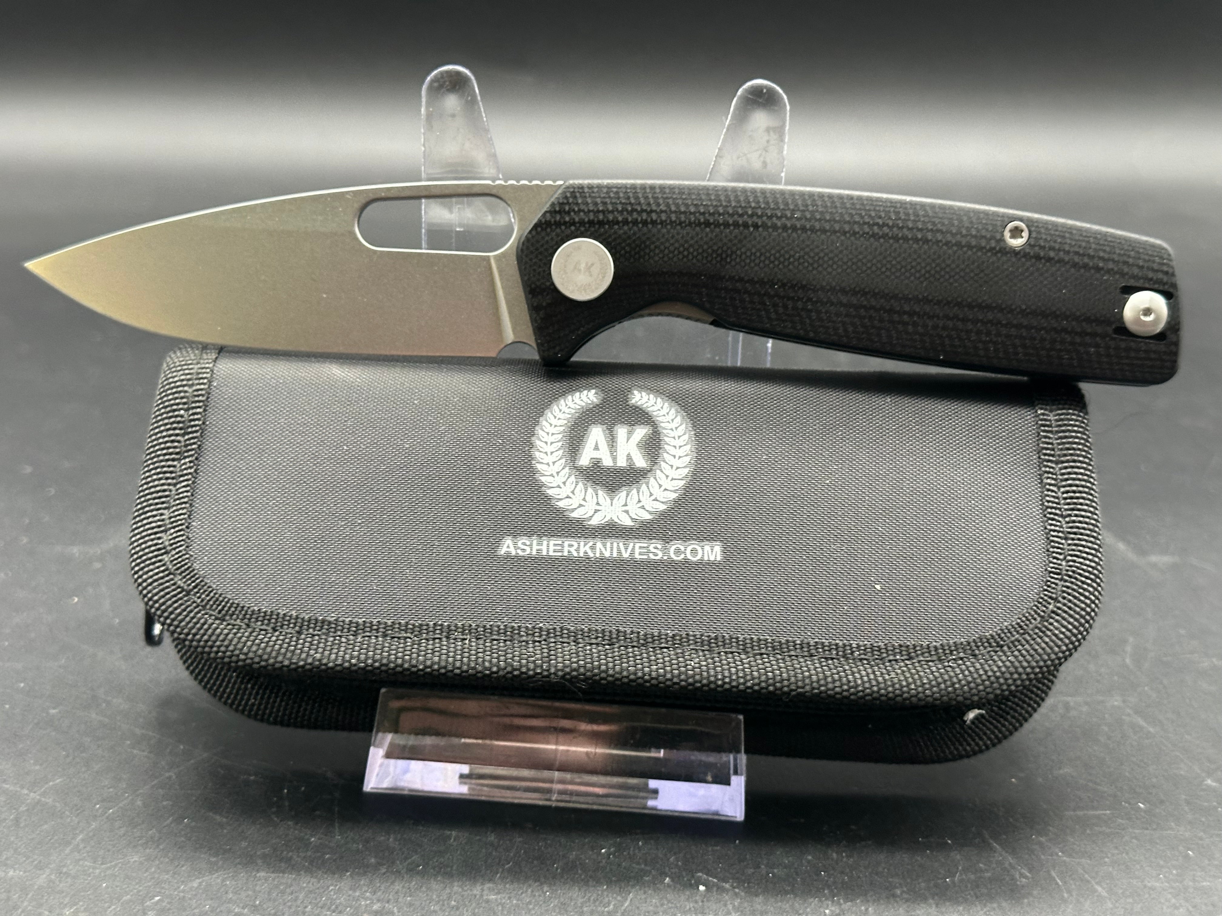 Premium Asher Spiro G10 Folding Knife - 3.2