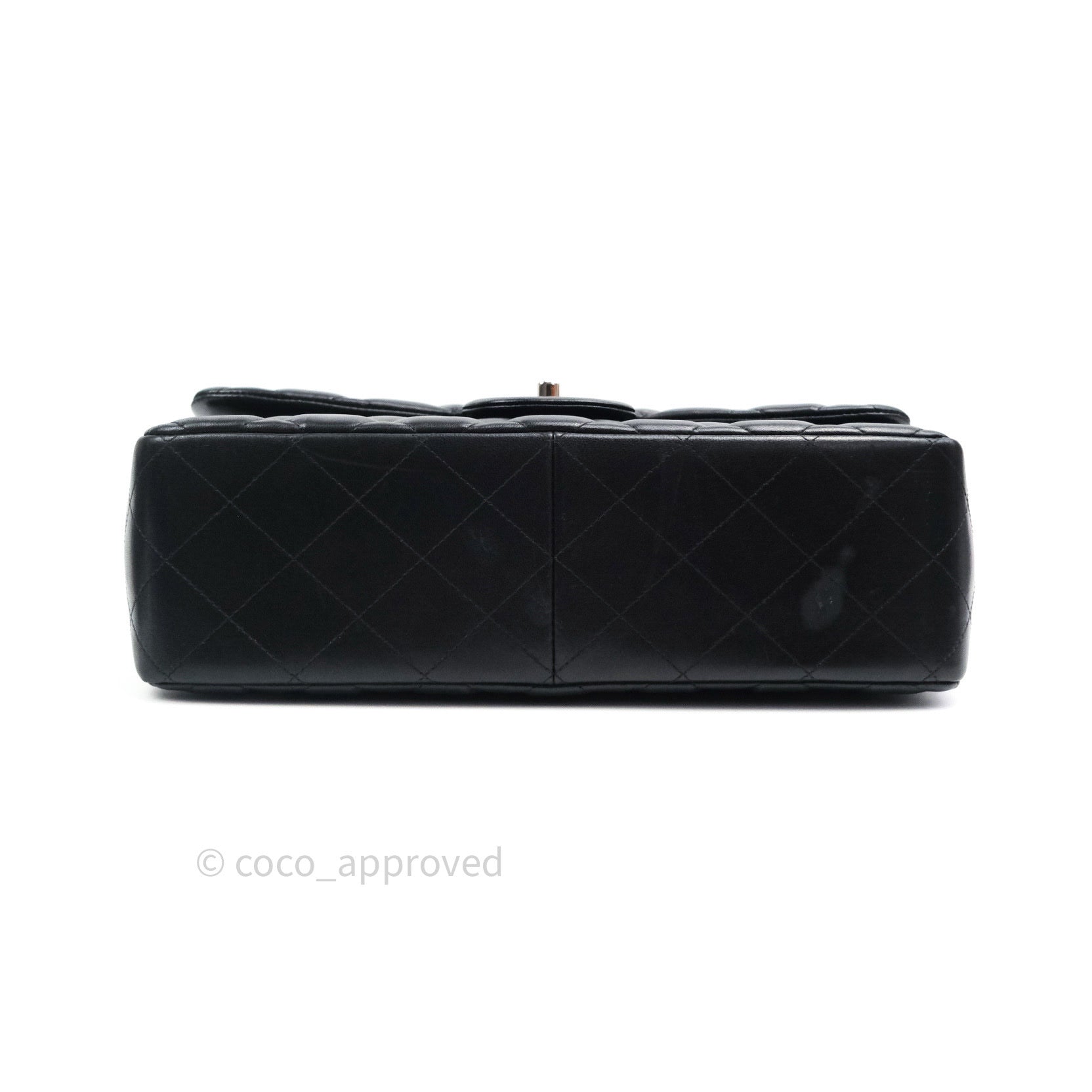 Chanel Classic Jumbo Double Flap Bag Black Lambskin Leather with Silver Hardware - Luxury Designer Handbag for Women, Perfect for Evening Events & Special Occasions