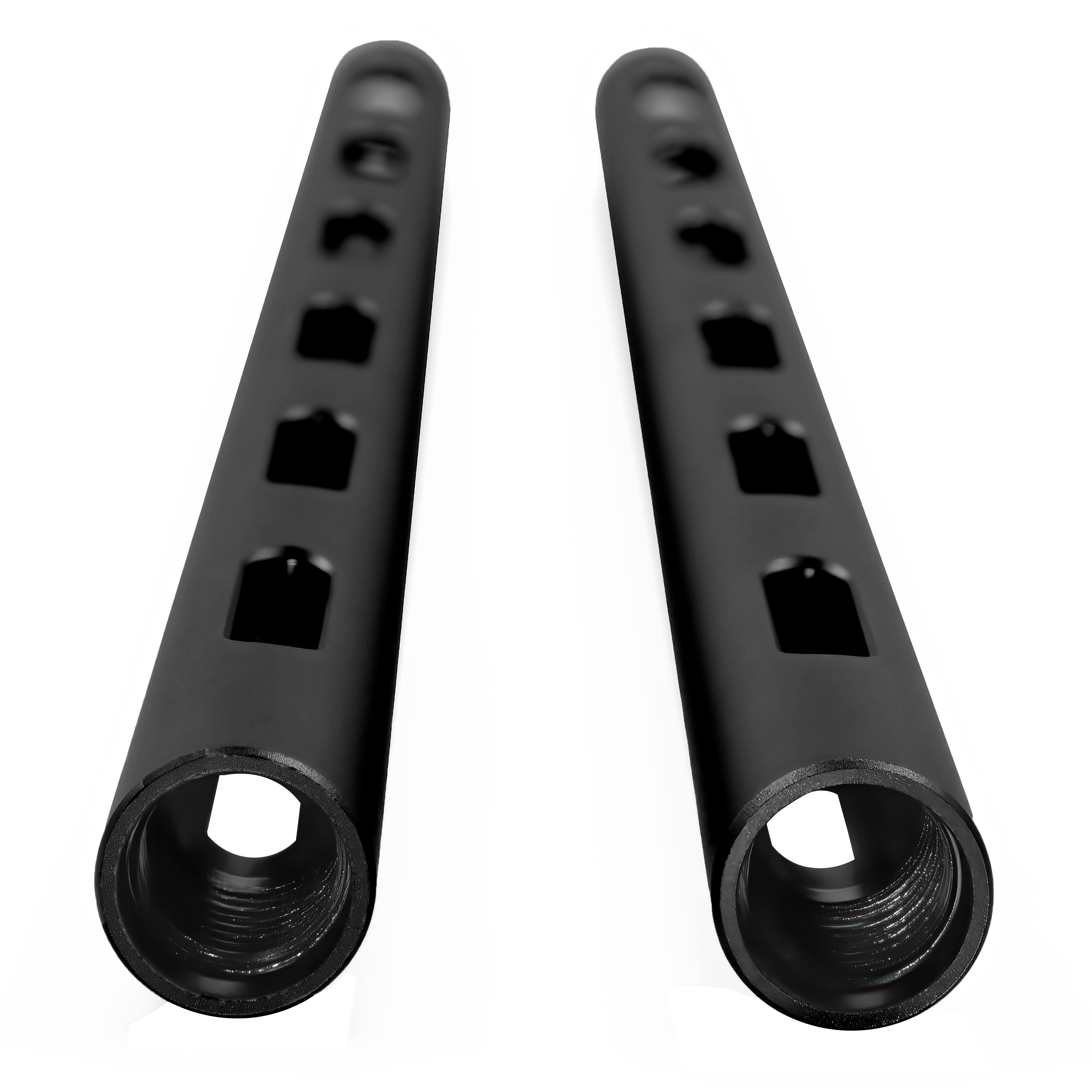 Kondor Blue 12'' PPSH 15MM Threaded Black Camera Support Rods (2 Pack) - Perfect for DSLR Rigging, Cinema Camera Support & Film Production Accessories