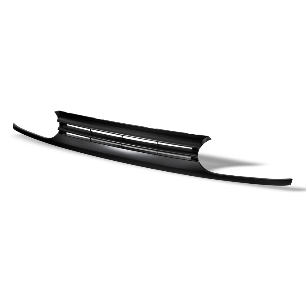 1993-1998 VW Golf GTI & 1995-1999 Cabrio MK3 Glossy Black Front Bumper Grille Replacement - Horizontal Style for Enhanced Airflow & Sporty Look | Perfect for Car Upgrades & Restoration Projects
