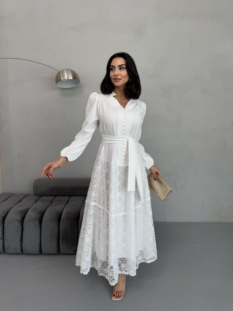 Elegant White Women's Temple Dress - Long Maxi Dress for Church, Weddings & Special Occasions | Flowy Modest Formal Attire