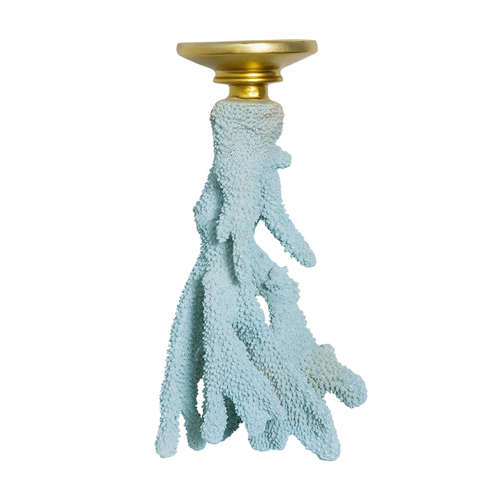 Modern Decorative Coral Candle Holder - Resin Vintage Candle Stand for Home Table & Living Room Decor - Romantic Dinner, Wedding Centerpiece, Spa Relaxation (Medium Size)