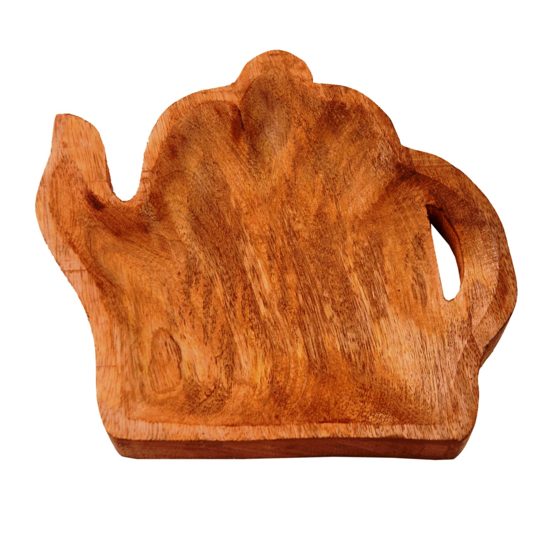 Purpledip Wooden Serving Tray - Handcrafted Tea Time Snack Platter for Cookies, Fruits & After Dinner Mints | Perfect for Afternoon Tea, Coffee Break & Entertaining Guests (11288)