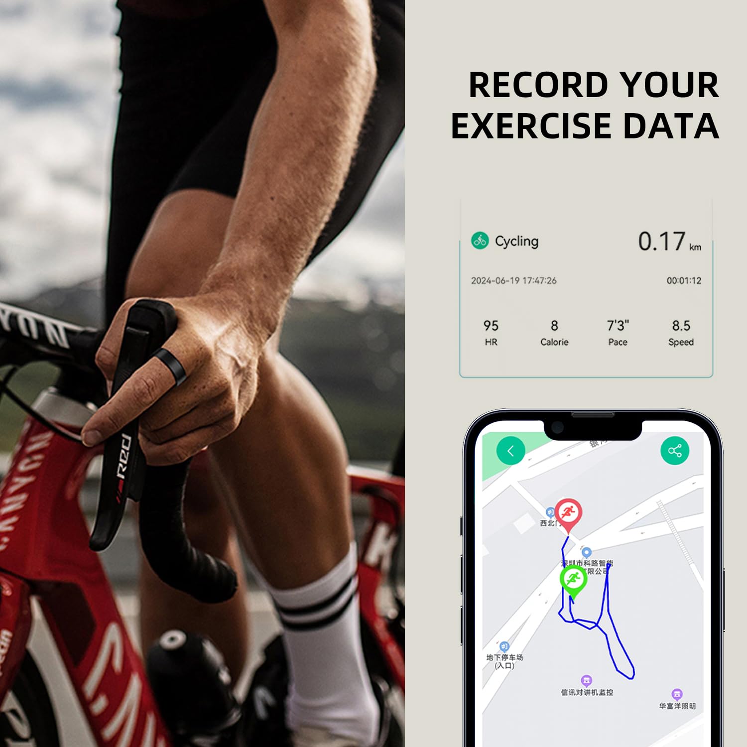 Smart Ring - Health Tracker with Heart Rate & SpO2 Monitor, IP68 Waterproof for Fitness & Sleep Tracking