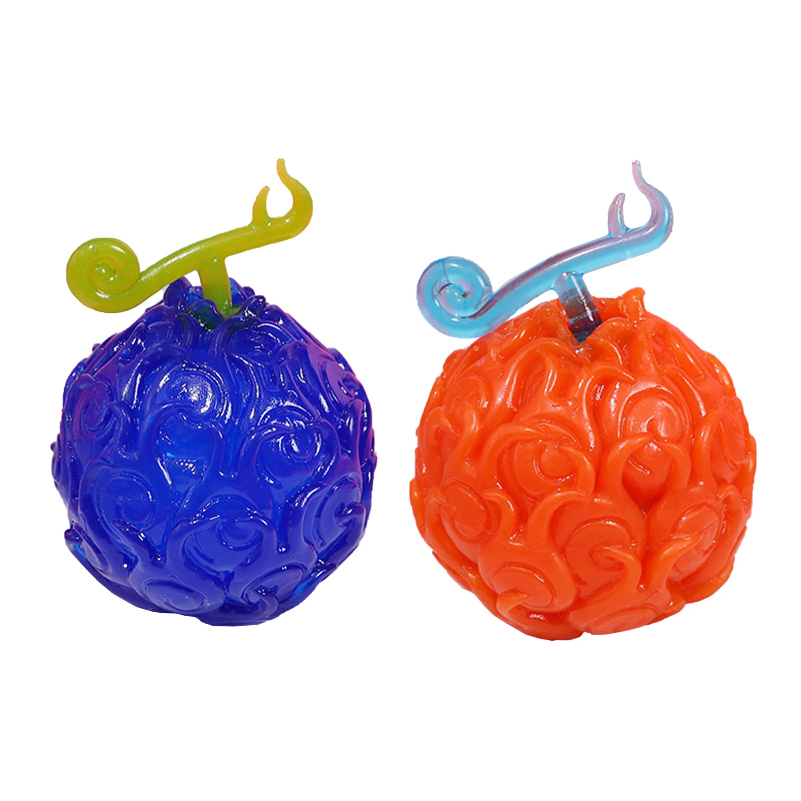 2-Pack Devil Fruit Stress Relief Toys - 3D Silicone Squeeze Pop Fidget Toys for Adults & Kids - Sensory Anti-Pressure Anxiety Relief - Perfect for Office, School, Travel & ADHD Therapy