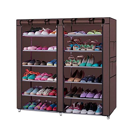 CompreDH Shoe Storage Organizer - 12-Tier Shoe Rack for Entryway, Closet & Bedroom - Space Saving Shoe Shelf Organizer for Men & Women - Durable Shoe Storage Solution for Sneakers, Boots & Heels