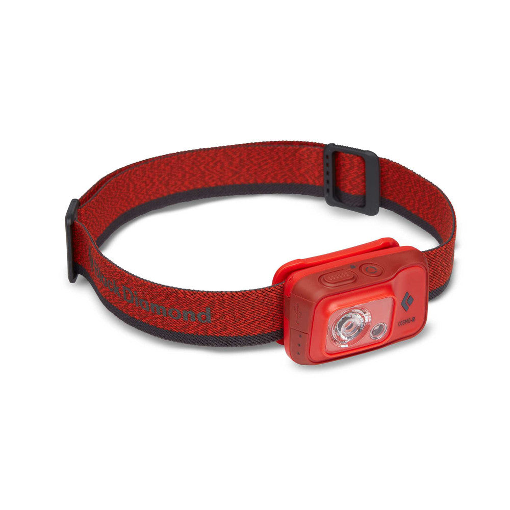 Black Diamond Cosmo 350 R Headlamp - Rechargeable LED Headlight for Camping, Hiking & Outdoor Adventures | Waterproof & Lightweight Head Torch for Running, Fishing, Night Work