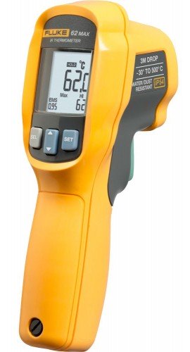 Fluke 62 MAX+ Handheld Infrared Laser Thermometer - Non-Contact Temperature Gun for Cooking, HVAC, Automotive & Industrial Use - Accurate -58°F to 1202°F (-50°C to 650°C) Measurement