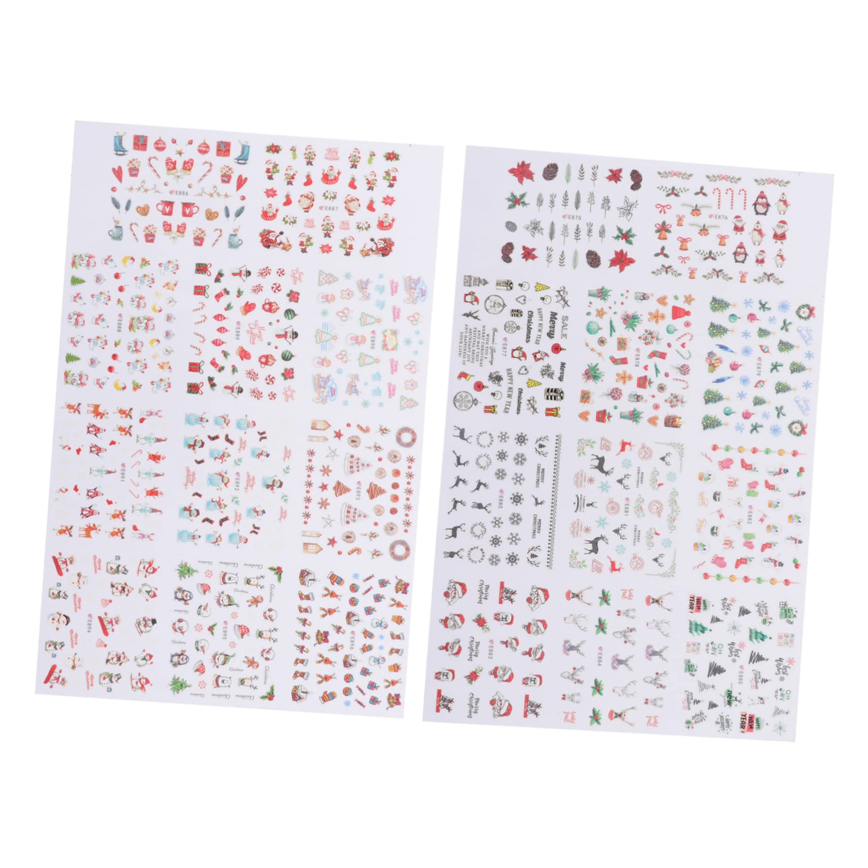 KALLORY 2 Sheets 3D Christmas Nail Decals - Nativity Scene Nail Stickers for Winter Manicure | DIY Holiday Nail Art for Parties, Gifts & Festive Celebrations