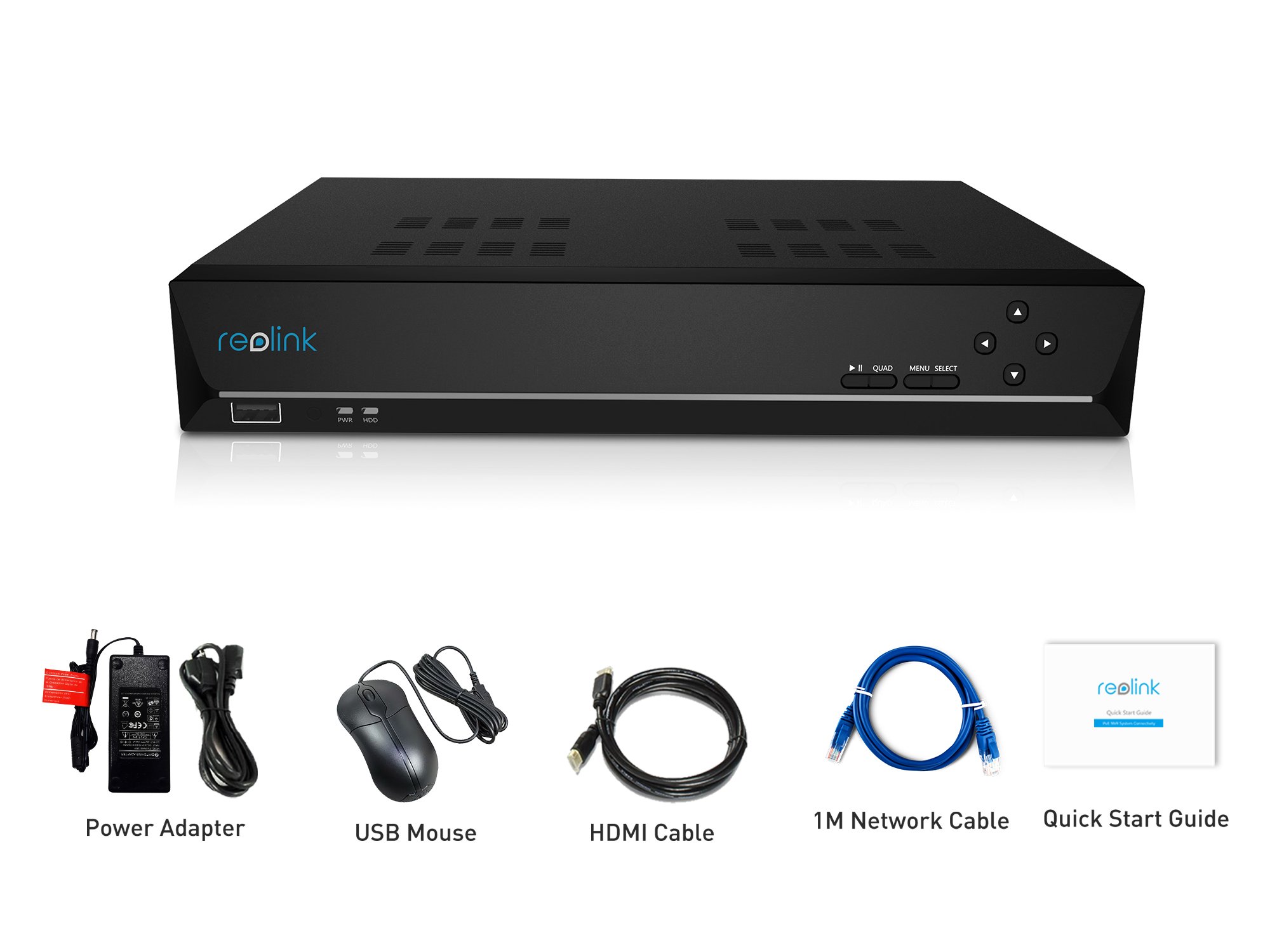 REOLINK 8CH PoE NVR for Home Security - Compatible with 16MP/12MP/4K/8MP/5MP/4MP IP Cameras | 24/7 Recording with Pre-Installed 2TB HDD | RLN8-410 | Ideal for Home Surveillance & Business Security Systems