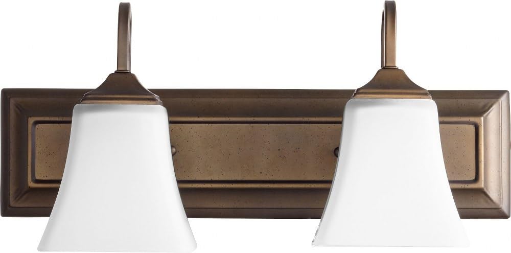 5104-2-86 Transitional Two Light Vanity in Bronze/Dark Finish - Modern Bathroom Lighting Fixture for Vanity Mirror, Perfect for Master Bath or Powder Room Decor