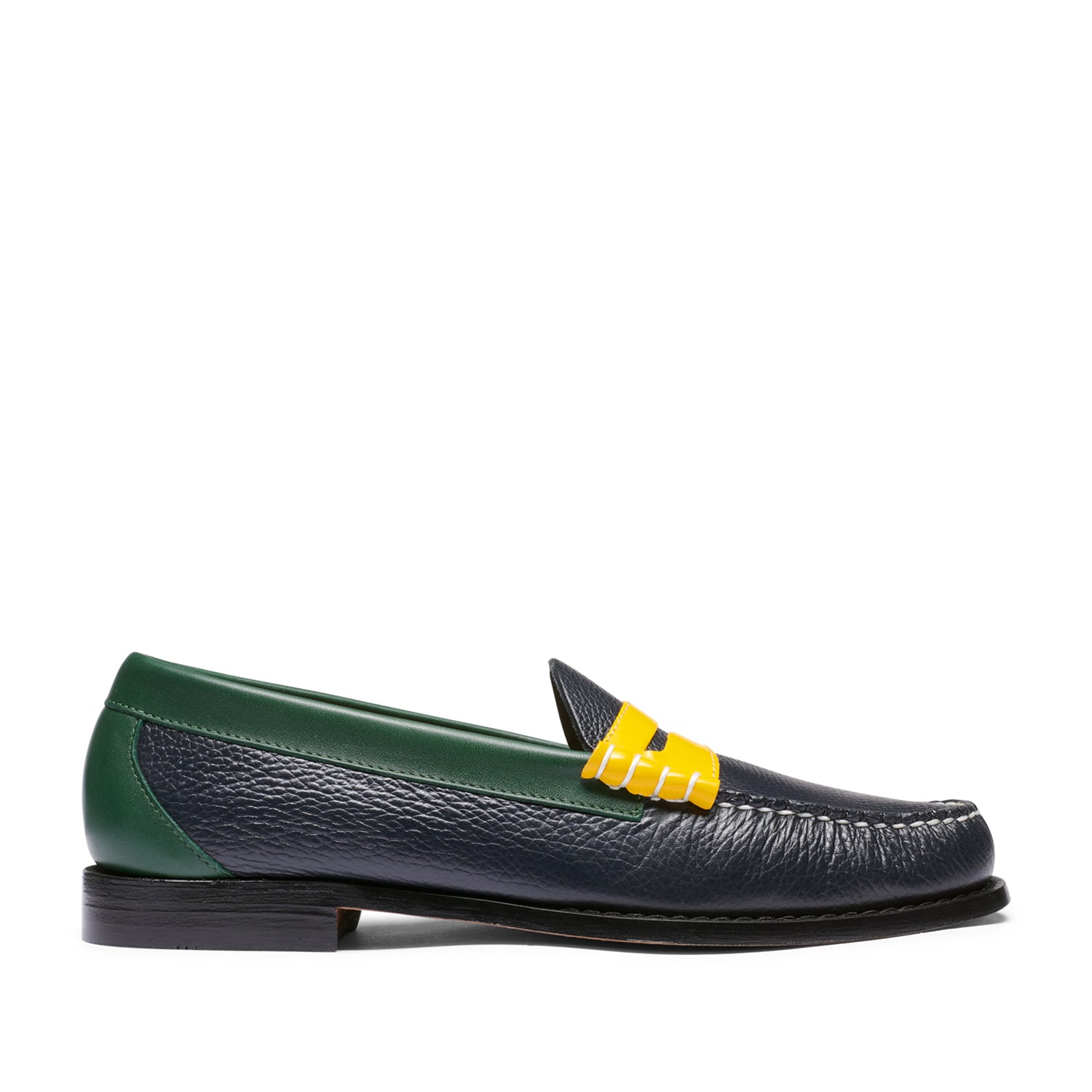 G.H. Bass Men's Larson Tricolor Boat Shoes in Navy - Classic Comfortable Loafers for Casual Wear, Sailing & Outdoor Activities