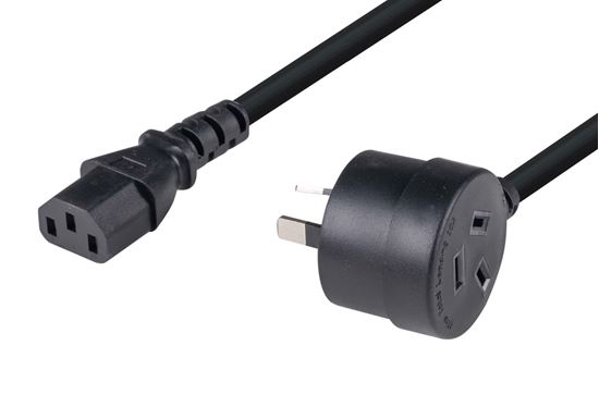 1.2M 3 Pin IEC C13 Female Power Cord - 10A SAA Approved 1.0mm Cable for Computer, Monitor & Office Equipment | Durable Power Supply Cord for Home & Office Use