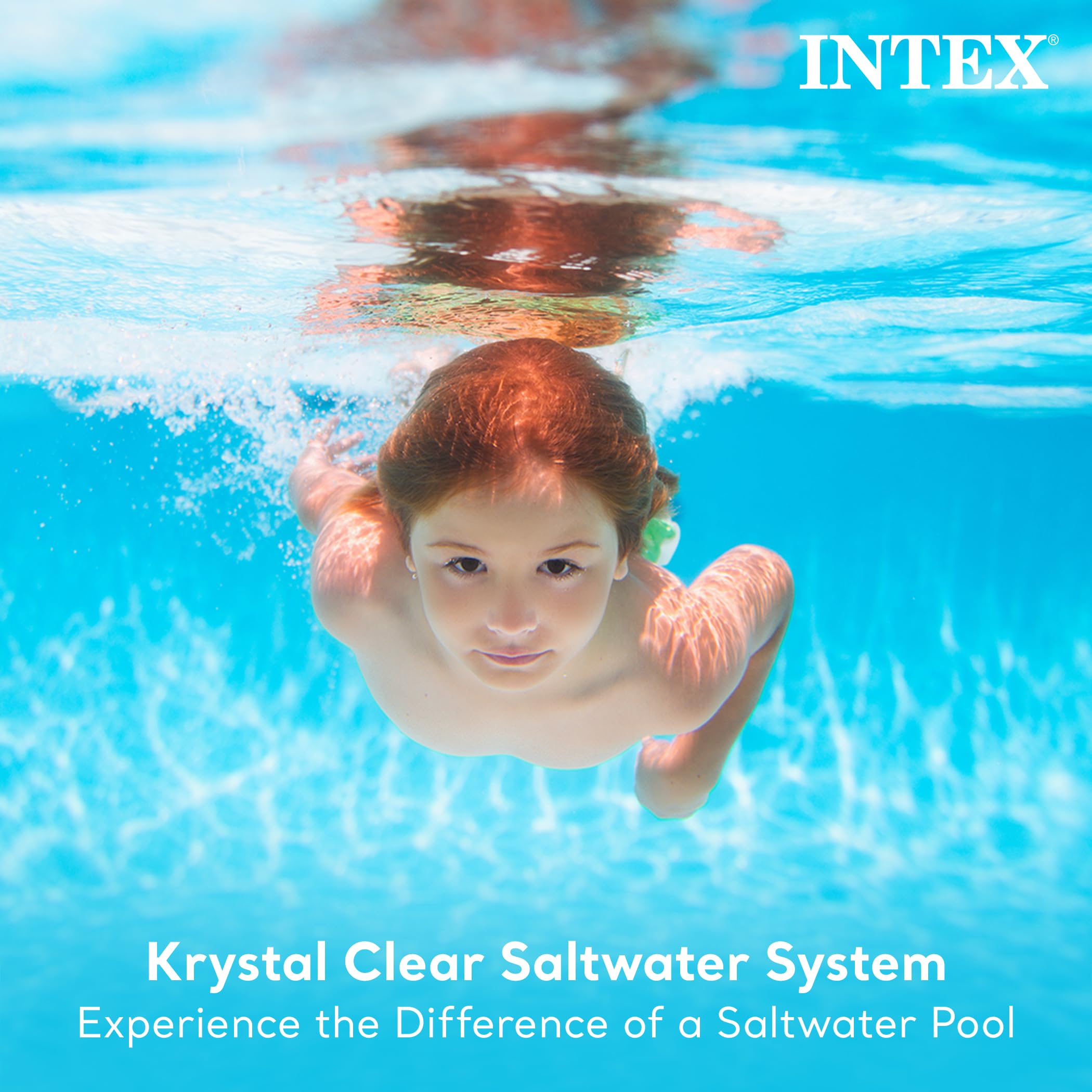 Intex Krystal Clear Saltwater Pool Chlorine System - 4500 Gallon Above Ground Swimming Pool Salt Chlorinator with Timer & GFCI - Perfect for Backyard Pool Maintenance & Water Sanitation