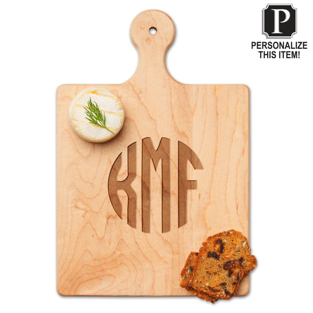 Personalized Maple Wood Cutting Board & Cheese Board - 9