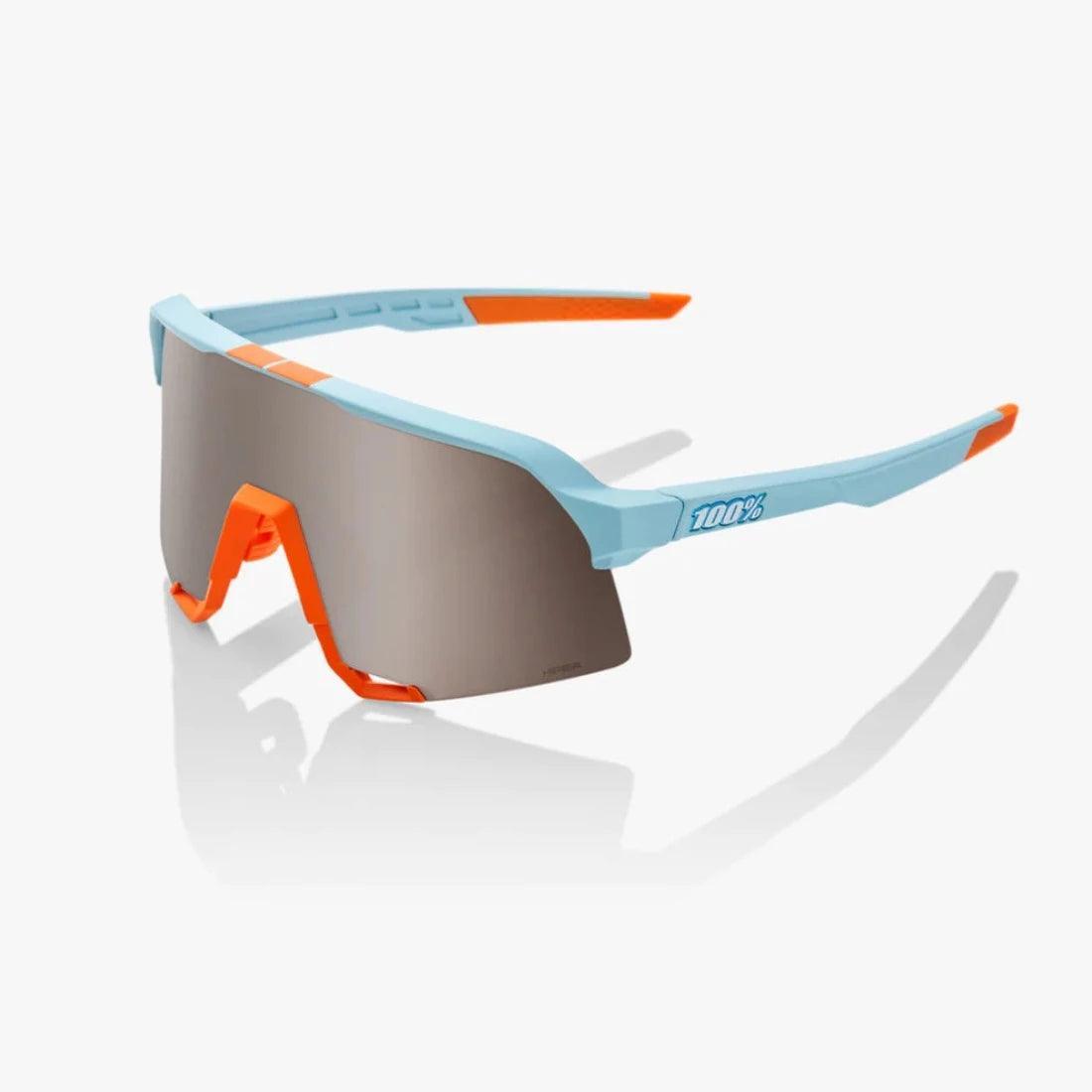 100% S3 Polarized Sunglasses with Soft Tact Two-Tone Frame & HiPER® Silver Mirror Lens - UV Protection for Driving, Running, and Outdoor Activities