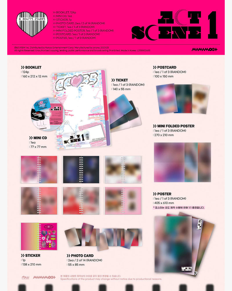 MAMAMOO ACT 1 SCENE 1 - 1st Single Album K-Pop Music CD | Perfect for K-Pop Fans & Music Collectors | Great for Gifts, Parties & K-Pop Collections