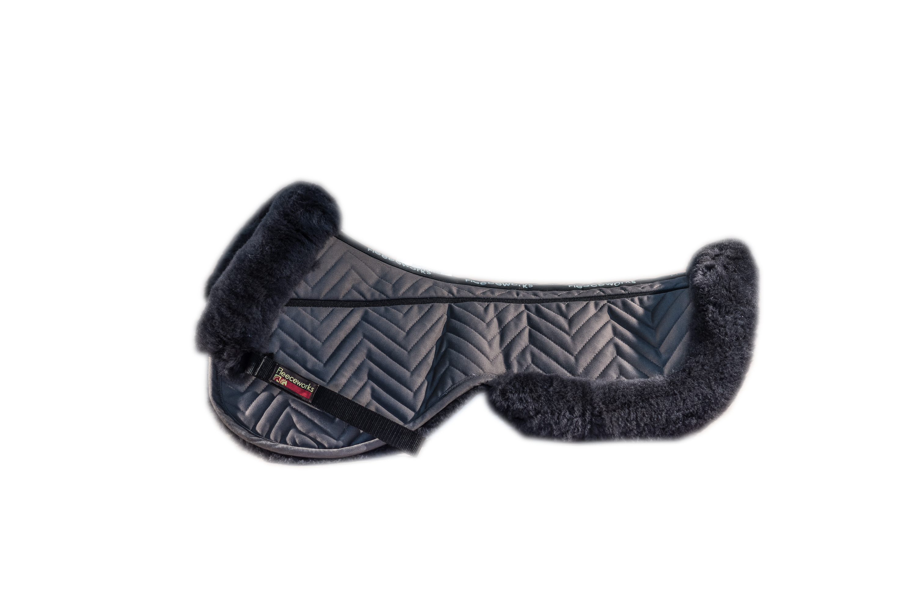 FXK Technology Sheepskin Halfpad with Rolled Edge - All Purpose Saddle Pad for English & Western Riding - Perfect for Training, Shows & Trail Riding