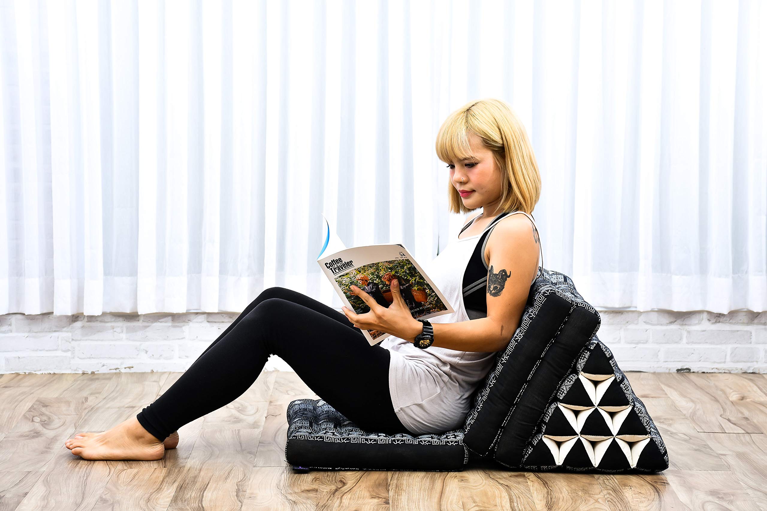 Leewadee Japanese Floor Mattress - Comfortable Thai Floor Bed with Triangle Cushion - 67