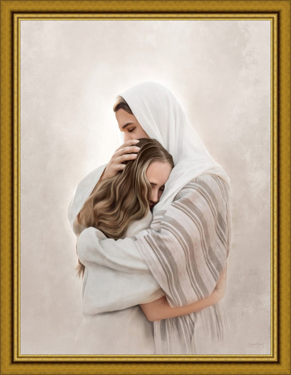 Encircled in His Love Large Wall Art - Inspirational Christian Home Decor for Living Room, Bedroom & Office