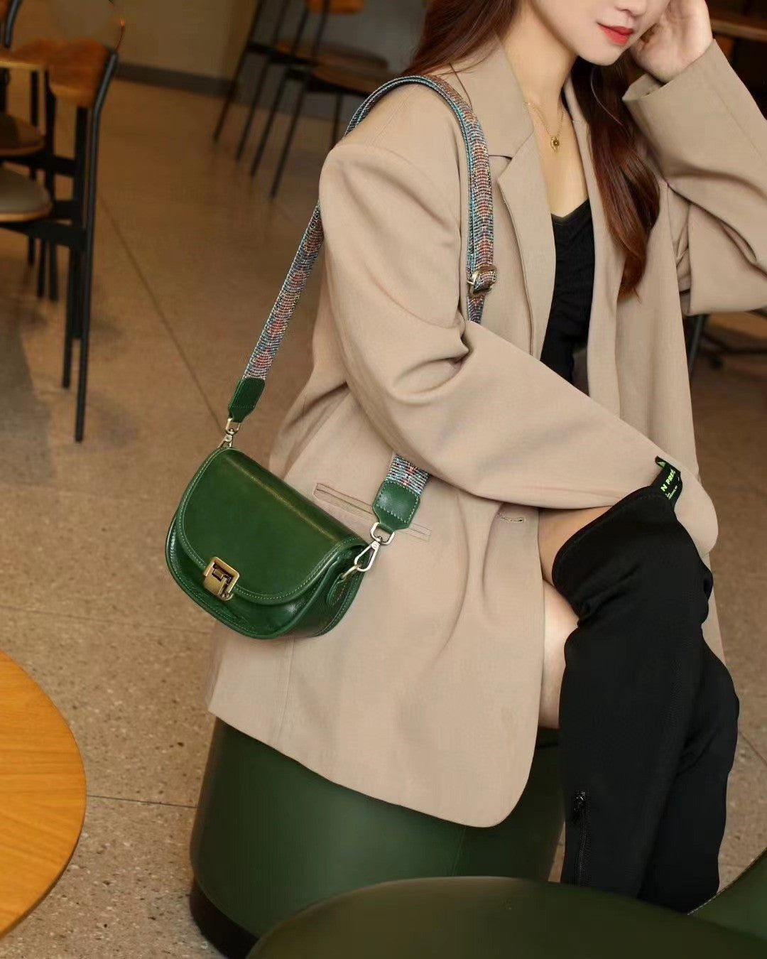 Elegant Flap Saddle Bag for Women - Stylish Crossbody Purse with Adjustable Strap | Perfect for Work, Travel & Everyday Use