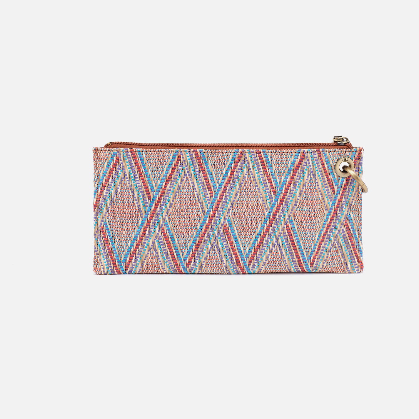 Vida Wristlet Handbag - Multi Weave Crossbody Purse with Leather Trim in Sunset Raffia | Perfect for Women's Everyday Use, Travel & Shopping