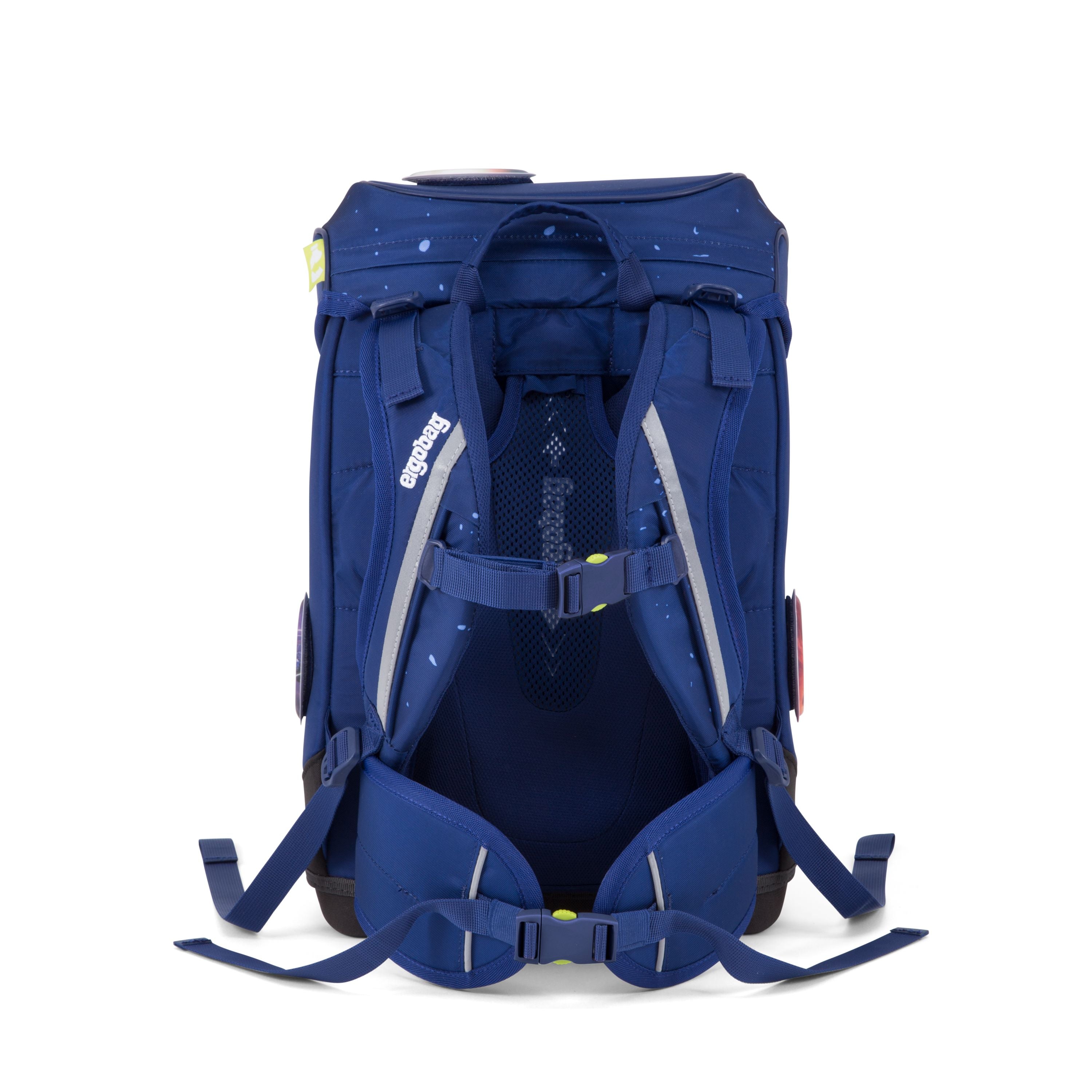 Ergobag Cubo Slim Backpack for Kids - Blue Sparkles Design | Lightweight & Durable School Bag for Boys & Girls | Perfect for School, Travel & Outdoor Adventures