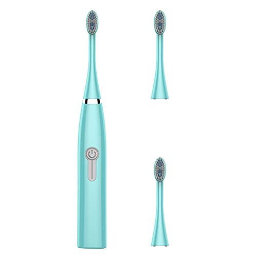 CactusAngui Rechargeable Electric Toothbrush - Waterproof Ultrasonic Toothbrush with Travel Case | Portable Battery Powered Toothbrush for Home & Travel Use - Blue