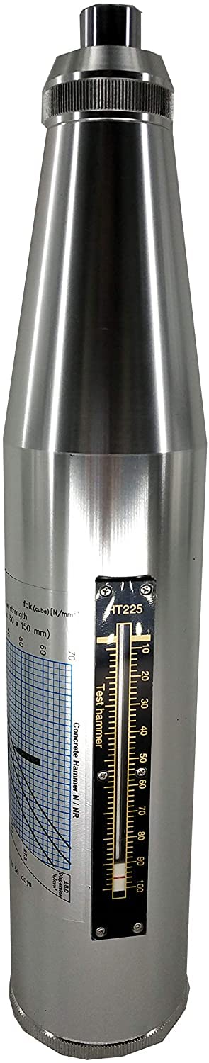 HT-225 Digital Concrete Test Hammer - Rebound Hammer with High Aluminum Shell, 10-60MPa Range for Strength Testing | Perfect for Construction, Civil Engineering & Quality Control Inspections