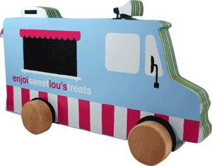 Enjoi Wooden Ice Cream Truck Toy – Handmade Wooden Play Food Truck for Kids, Pretend Play & Collectible Gift – Perfect for Birthday, Christmas & Role Play Fun
