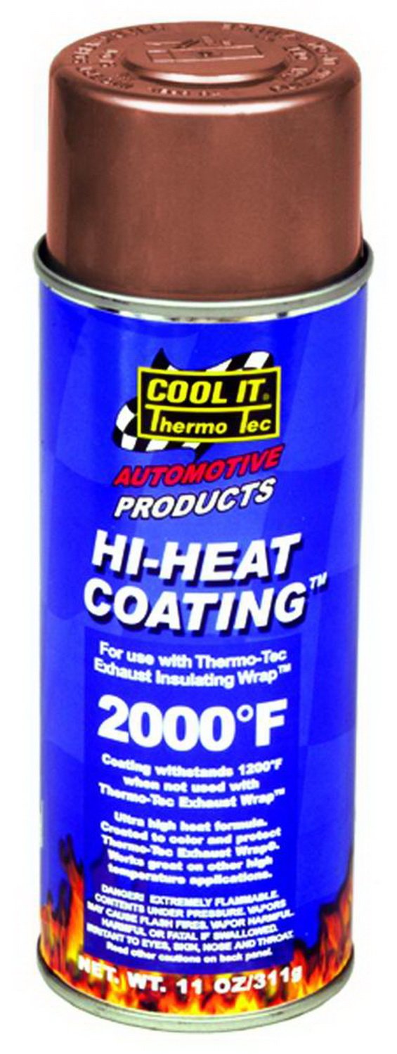 Thermo-Tec 12003 Copper High Heat Wrap Coating - Heat Resistant Adhesive Backed Tape for Automotive Exhaust, Headers & Pipe Protection - DIY & Professional Use