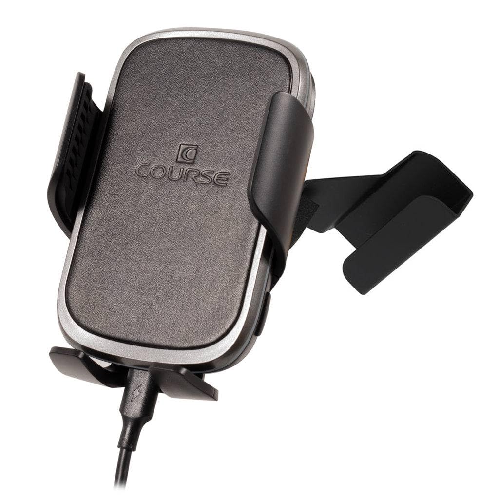 Course Motorsports Universal Car Phone Mount Holder - Compatible with Subaru WRX (2015-2021), Forester (2014-2018), Impreza (2012-2016), Crosstrek (2013-2017) - Auto-Closing Cradle & Charging Dock (Black) - Perfect for Hands-Free Navigation & Safe Driving