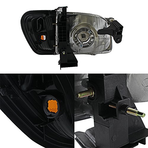AKKON Black Headlights & Corner Signal Lights Set for 2001-2004 Toyota Tacoma Pickup Truck - 4-Piece Replacement Kit for Improved Night Visibility & Style Upgrade