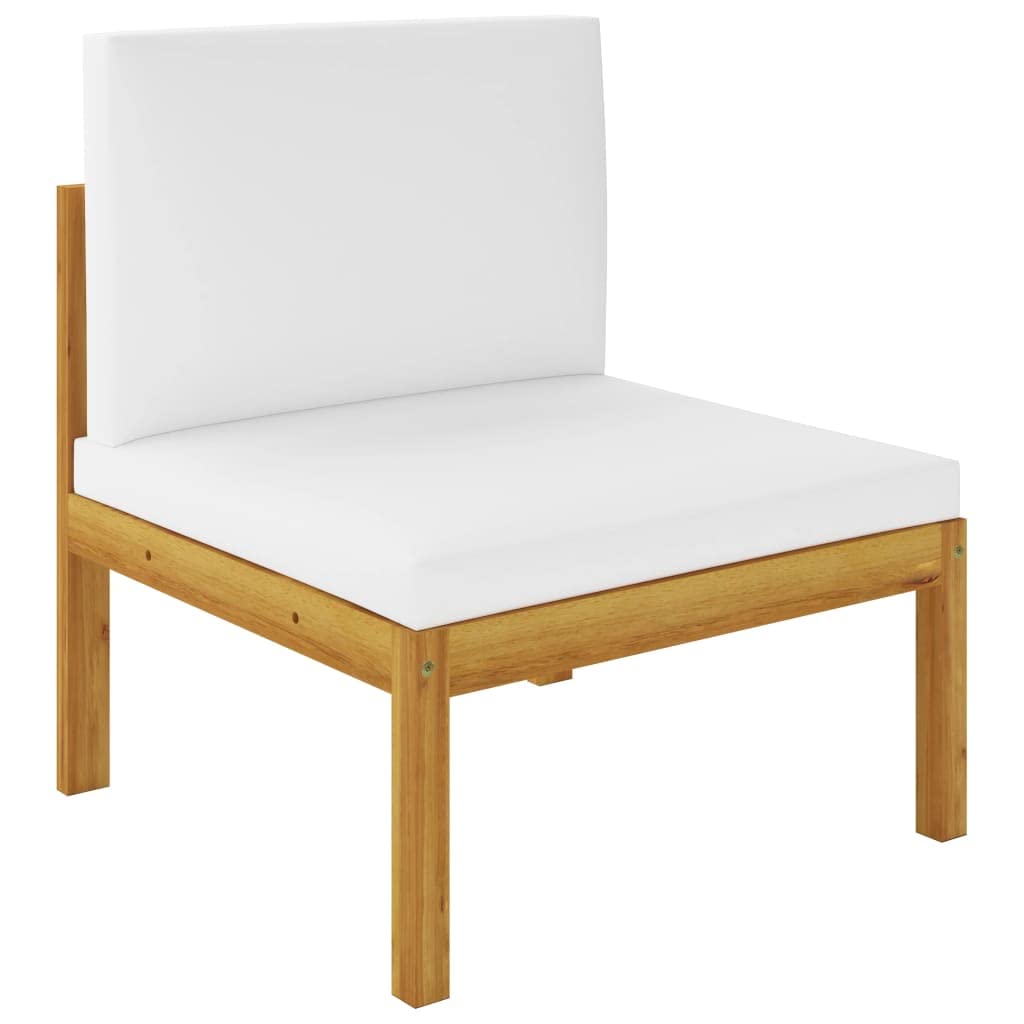Stylish Outdoor Garden Furniture Set - Modular Patio Conversation Sofa with Cushions, Solid Acacia Wood - Perfect for Poolside, Backyard, or Terrace Relaxation