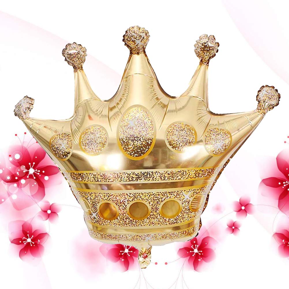 40 Inch Large Gold Crown Foil Balloons - 2 Pack Mylar Party Balloons for Birthday, Wedding, Christmas Decorations | Perfect for Party Backdrops, Ceiling Decor & Photo Booth Props