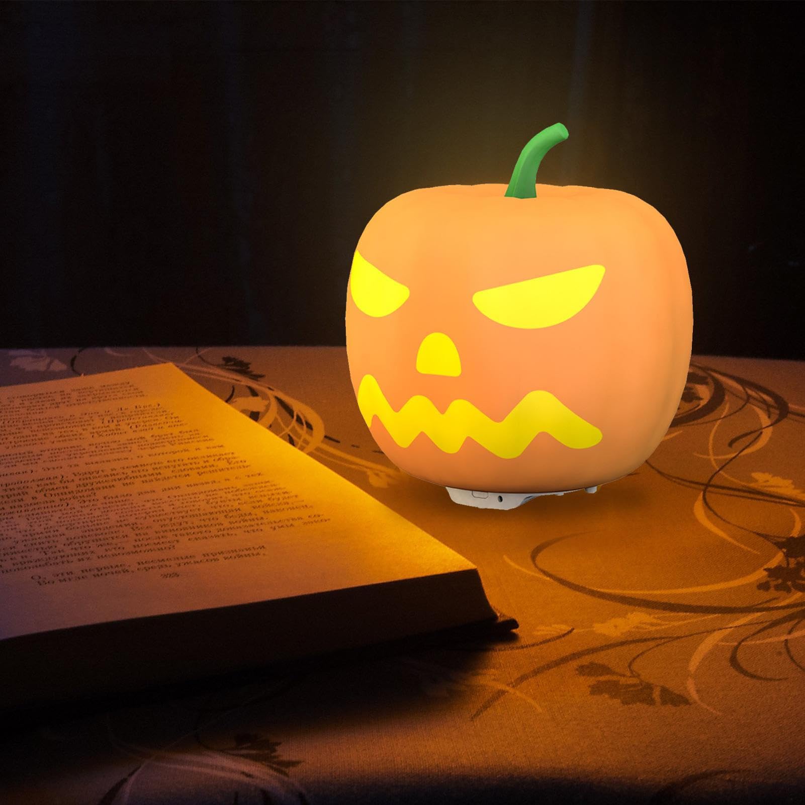 Halloween Themed Silicone Tap Night Light with Motion Sensor - Dimmable Bedside Lamp for Kids & Adults, Perfect for Bedroom Decor, Nursery, Bathroom, and Hallway Nightlight Use