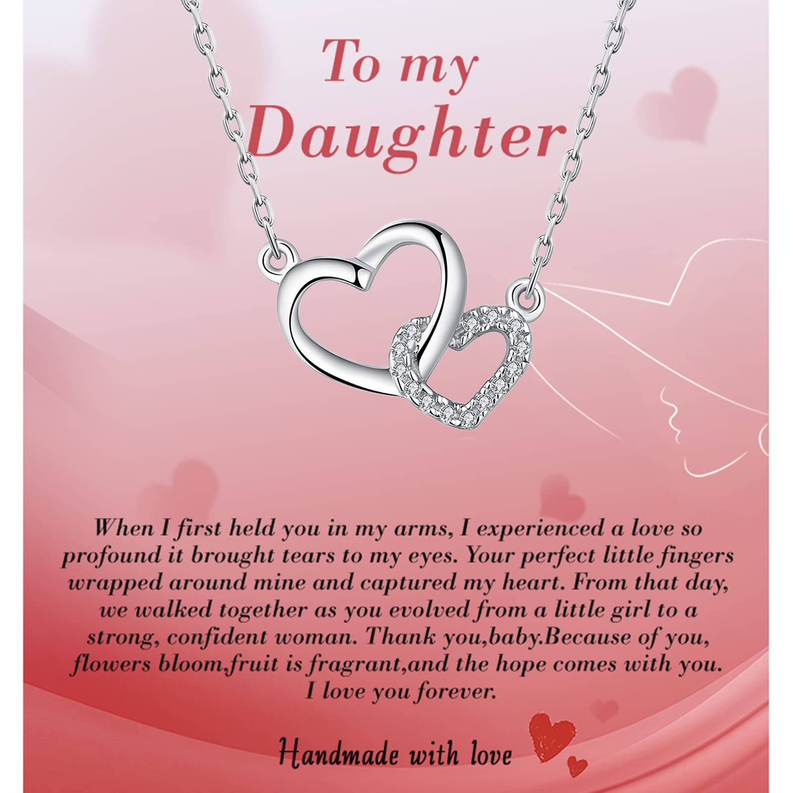 Mother Daughter Necklace Set - Elegant Graduation Gift for Daughter from Mom & Dad - Birthday & Christmas Jewelry for Teen Girls & Women - Perfect for Special Occasions & Daily Wear