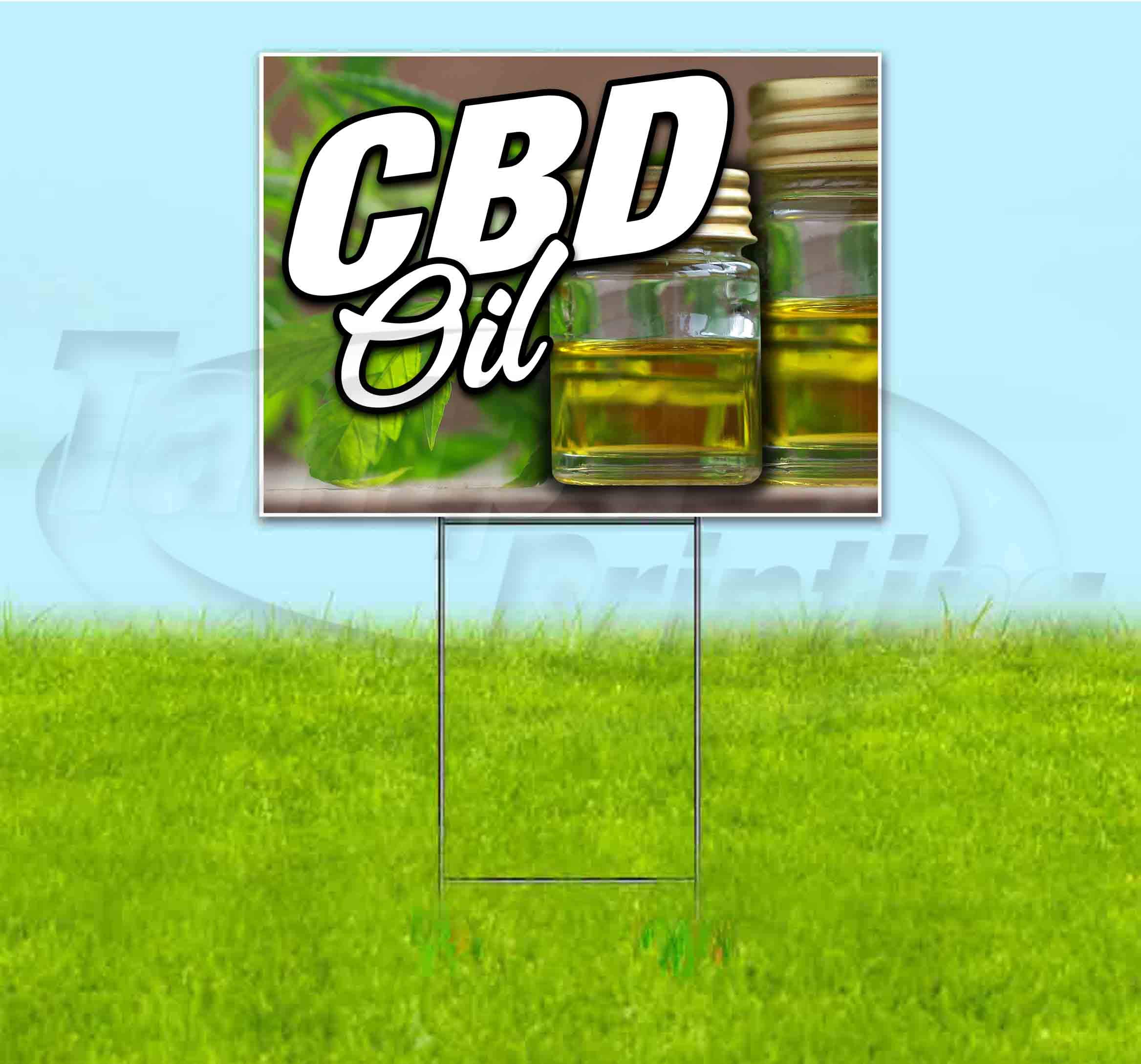 Premium CBD Oil Jar Yard Sign (18